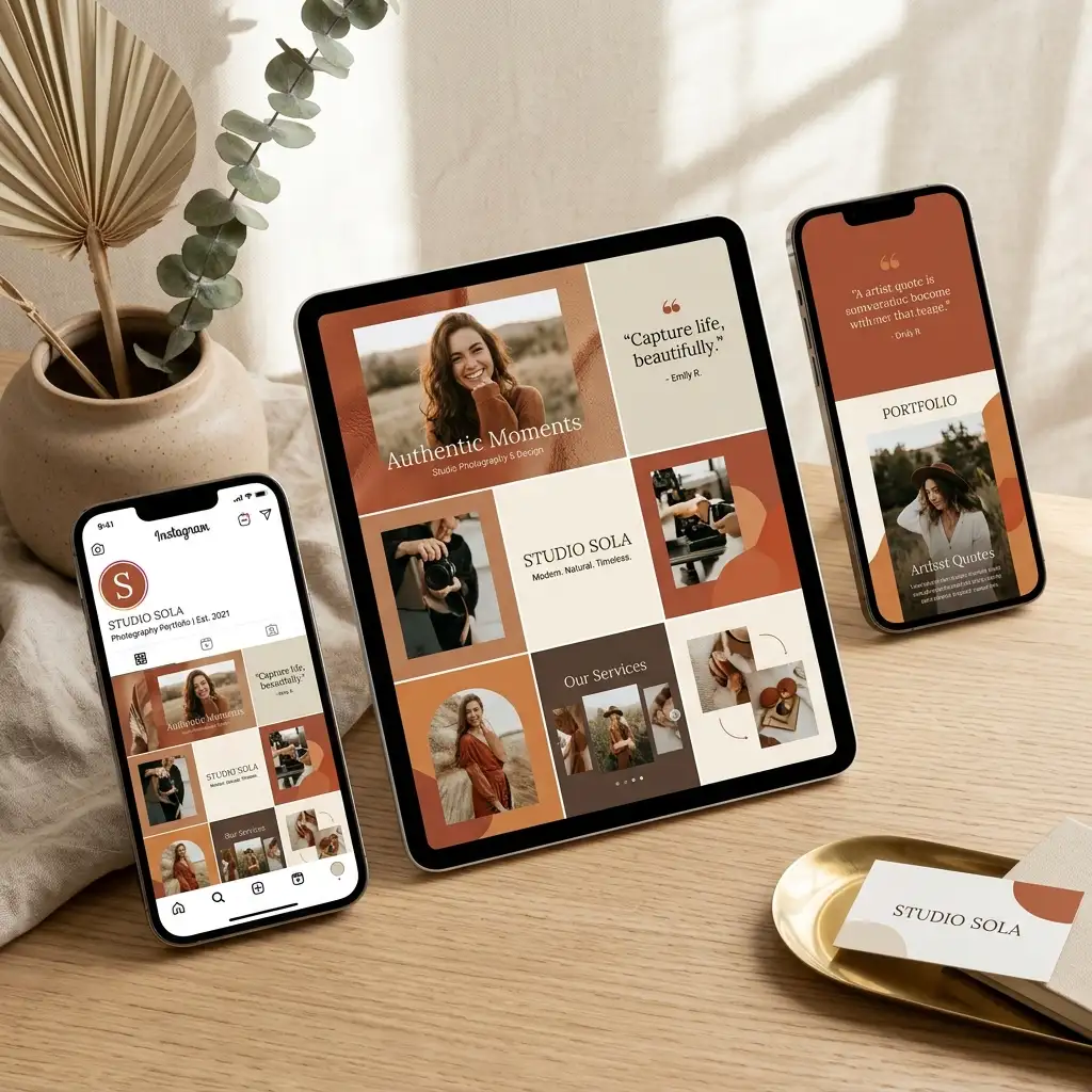 Social media graphic design templates for the Sello Norte visual system